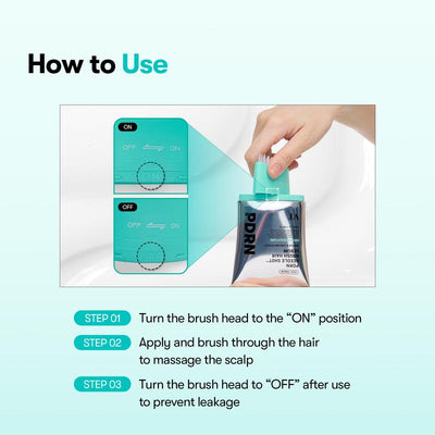 PDRN Reedle Shot Hair Brush Serum with Original Liquid Microneedling & PDRN | Large-Capacity Full Scalp Care, Hair Thickening, & Daily Root Care | Hairline, Roots, Baby Hair & Dry Scalp