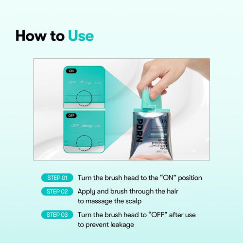 PDRN Reedle Shot Hair Brush Serum with Original Liquid Microneedling & PDRN | Large-Capacity Full Scalp Care, Hair Thickening, & Daily Root Care | Hairline, Roots, Baby Hair & Dry Scalp